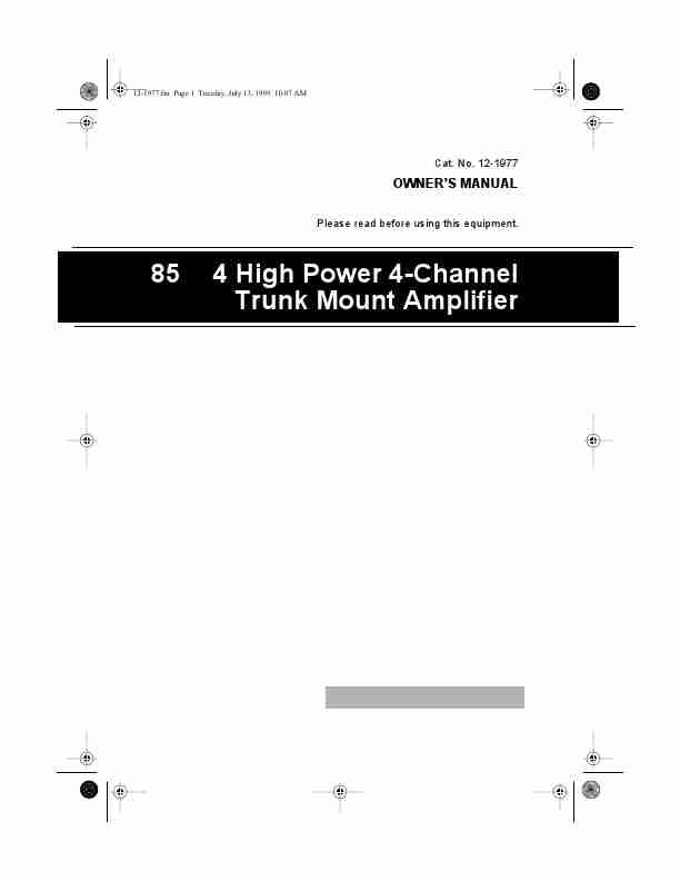 Radio Shack Stereo Amplifier 85-page_pdf